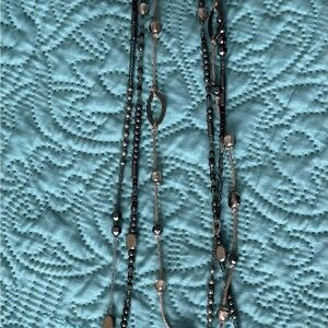 Silpada Black and Silver Multi-Strand Necklace
